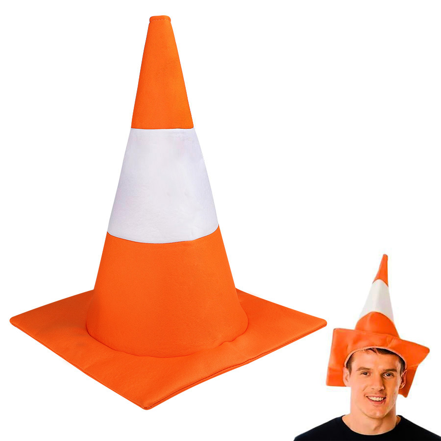 Party Hat Cone - Funny Foldable Traffic Cone Hat Dress