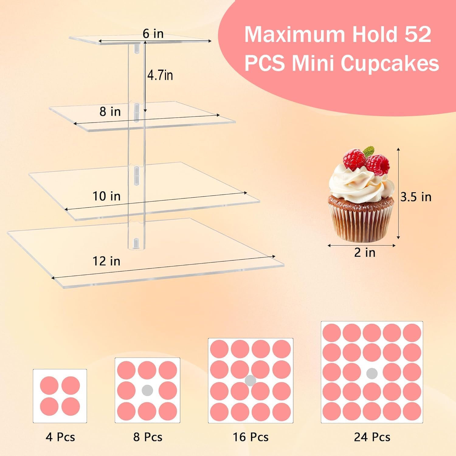 Homiva Store YestBuy 4 Tier Ac - Cupcake Stand Tier avaliação e preço