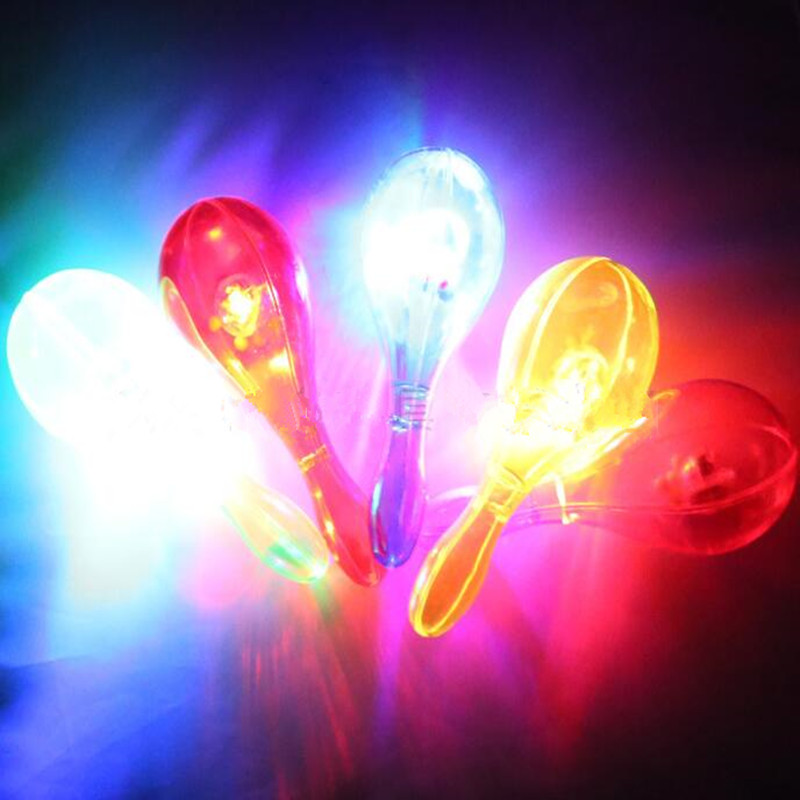 2pcs LED Maracas Flashing Ligh - Cotton Candy Cone avaliação e preço