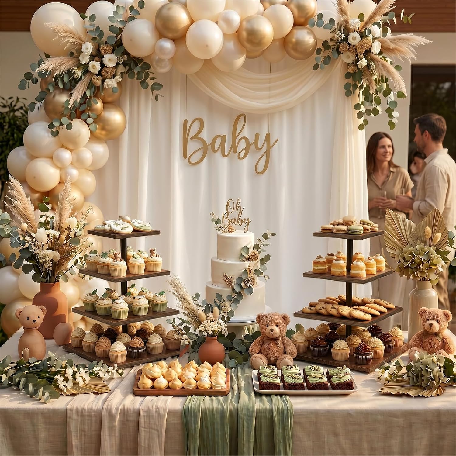 Homiva Store Wooden 4 Tier Cup - Cupcake Stand Tier avaliação e preço