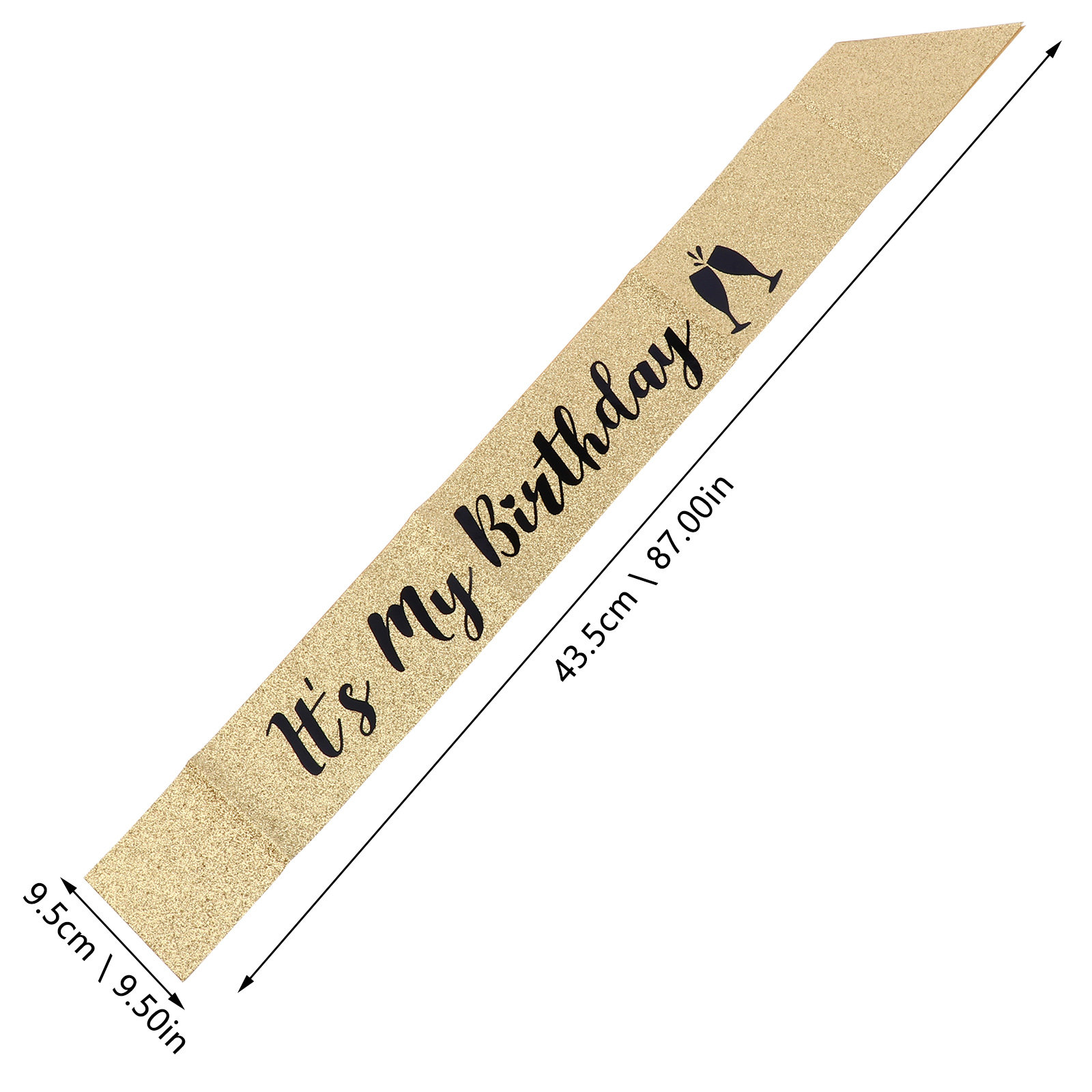 1 pc Birthday Shoulder Sash Gl - Birthday Sash Glitter avaliação e preço