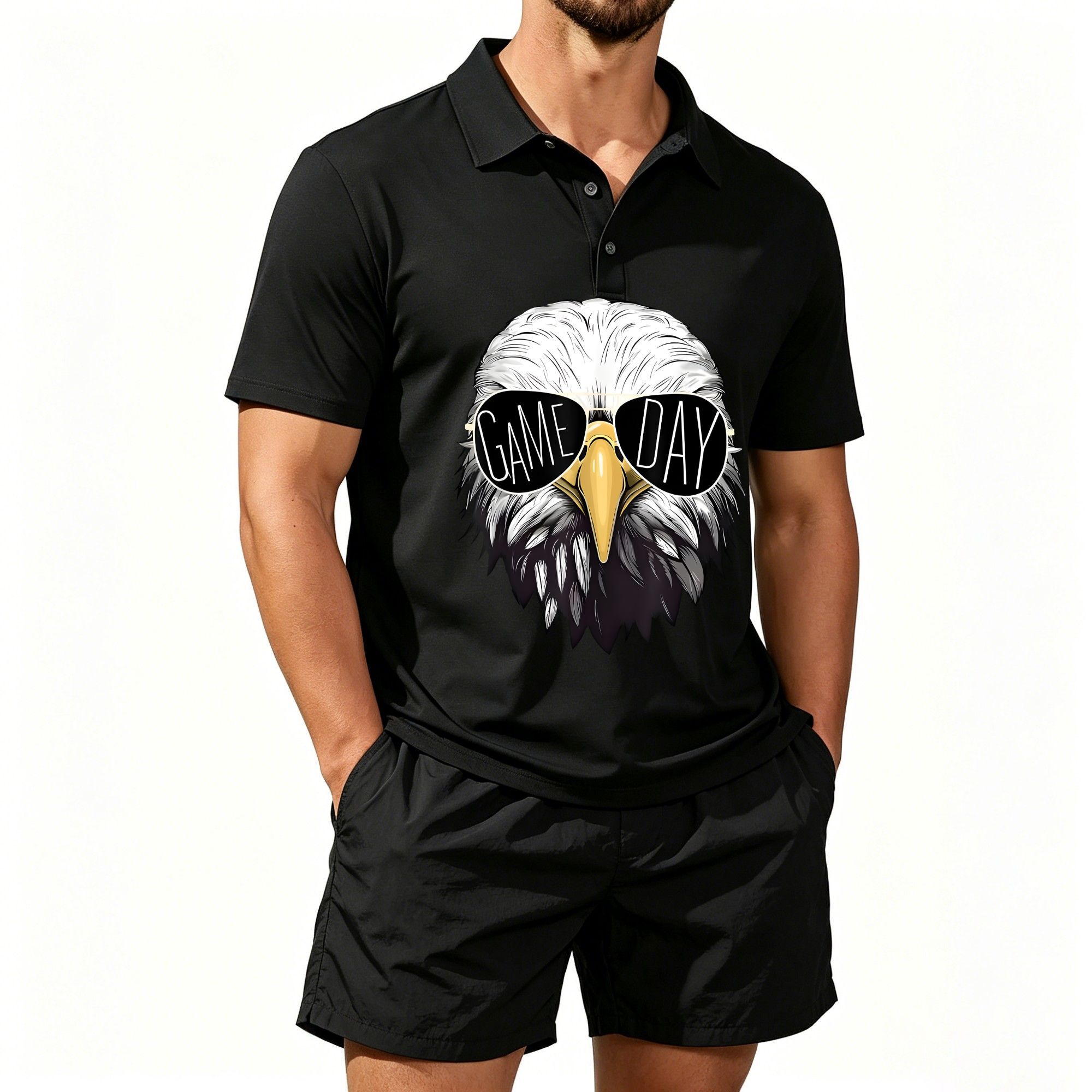 Men's Polo Shirt and Beach Sho - Event & Party Supply Photos avaliação e preço