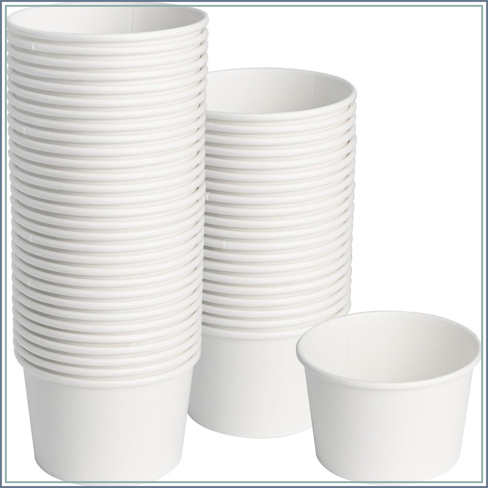 50pcs 8oz Paper Ice Cream Cups - Plastic Cup 50Pcs avaliação e preço