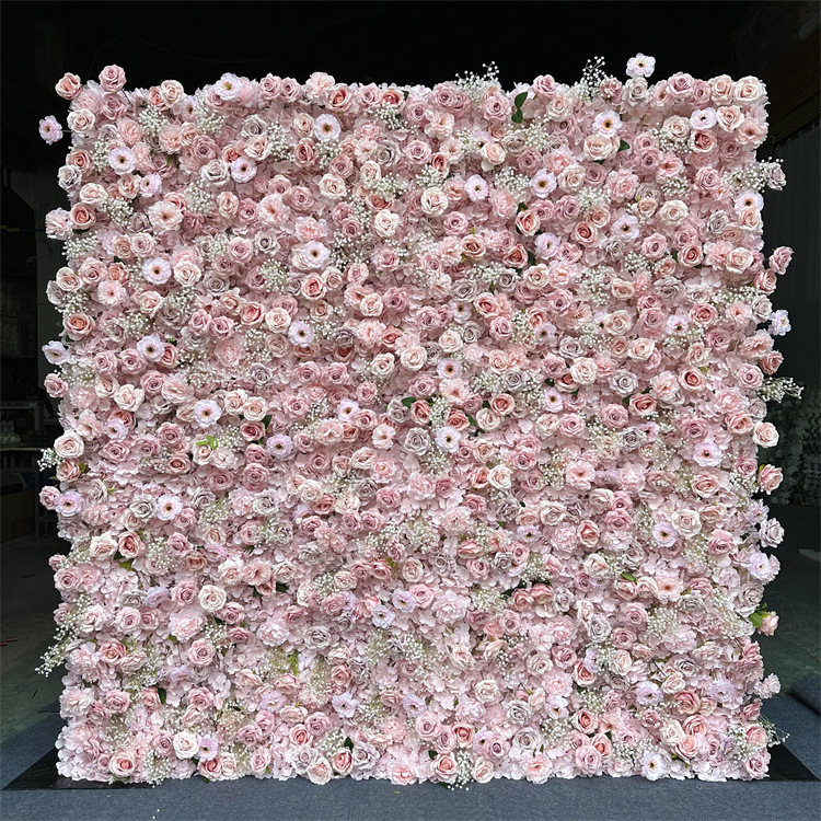High Quality 8x8 Roll up Silk  - Flower Wall Panel avaliação e preço