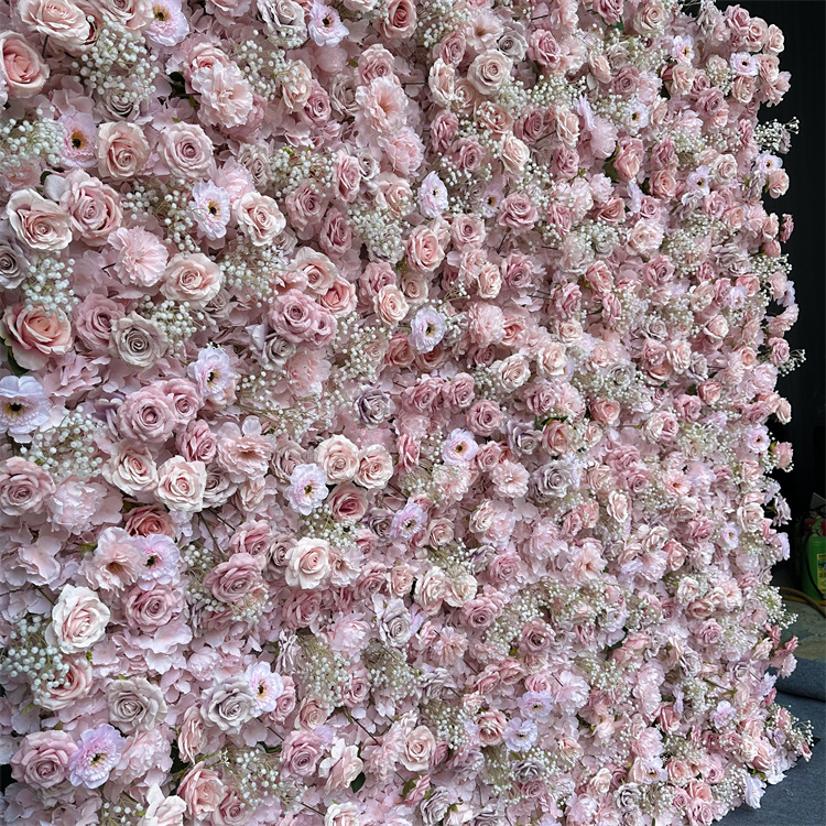 High Quality 8x8 Roll up Silk  - Flower Wall Panel avaliação e preço