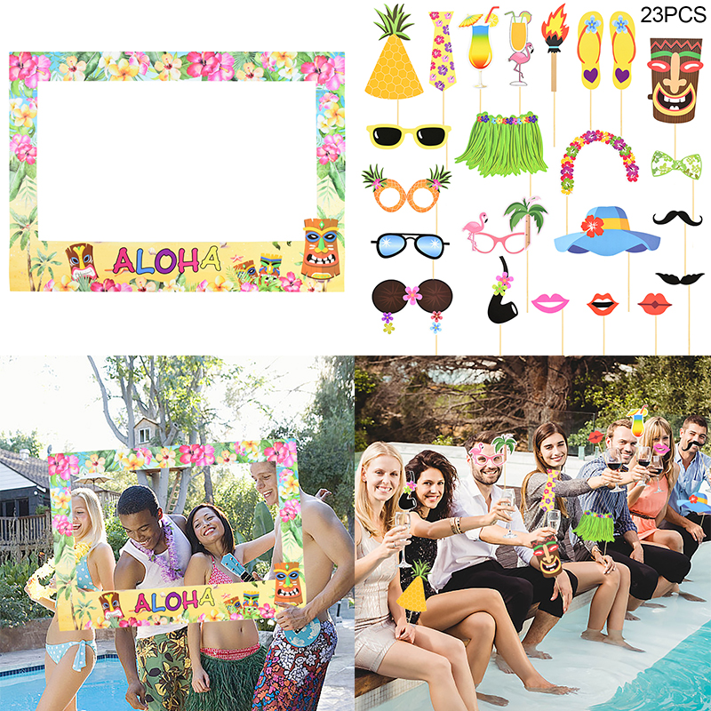 Hawaiian Party Aloha Photo Boo - Photo Booth Frame avaliação e preço