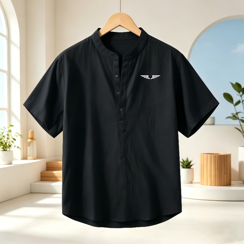 Men's cotton and linen Henley  - Event Support avaliação e preço