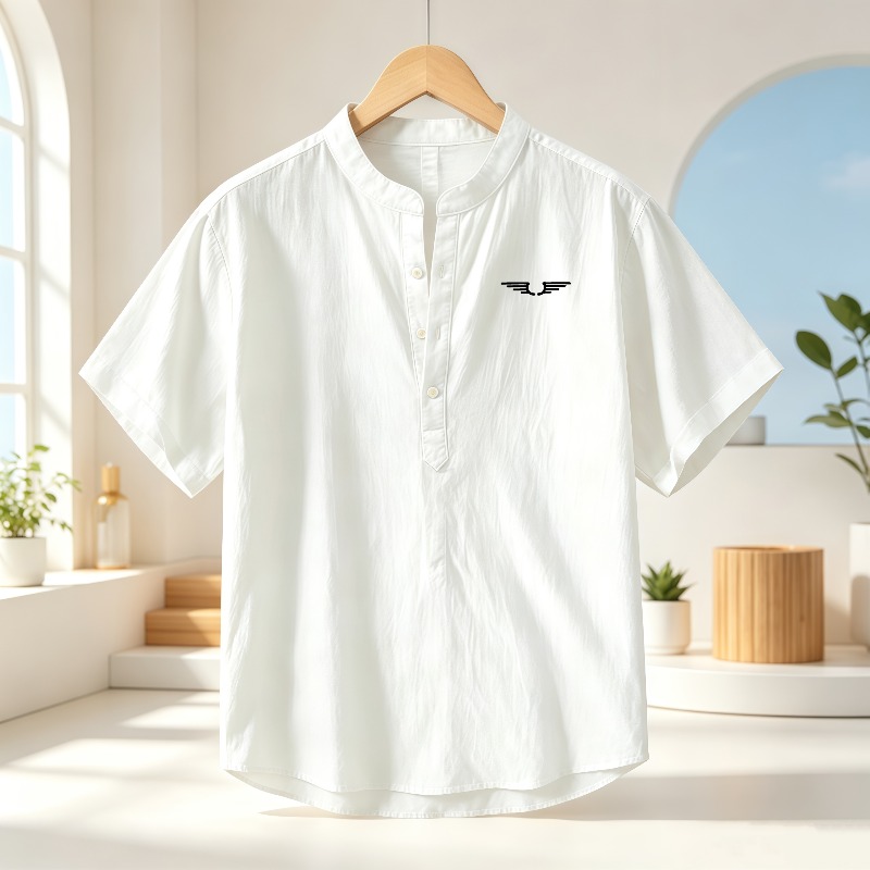 Men's cotton and linen Henley  - Event Support avaliação e preço