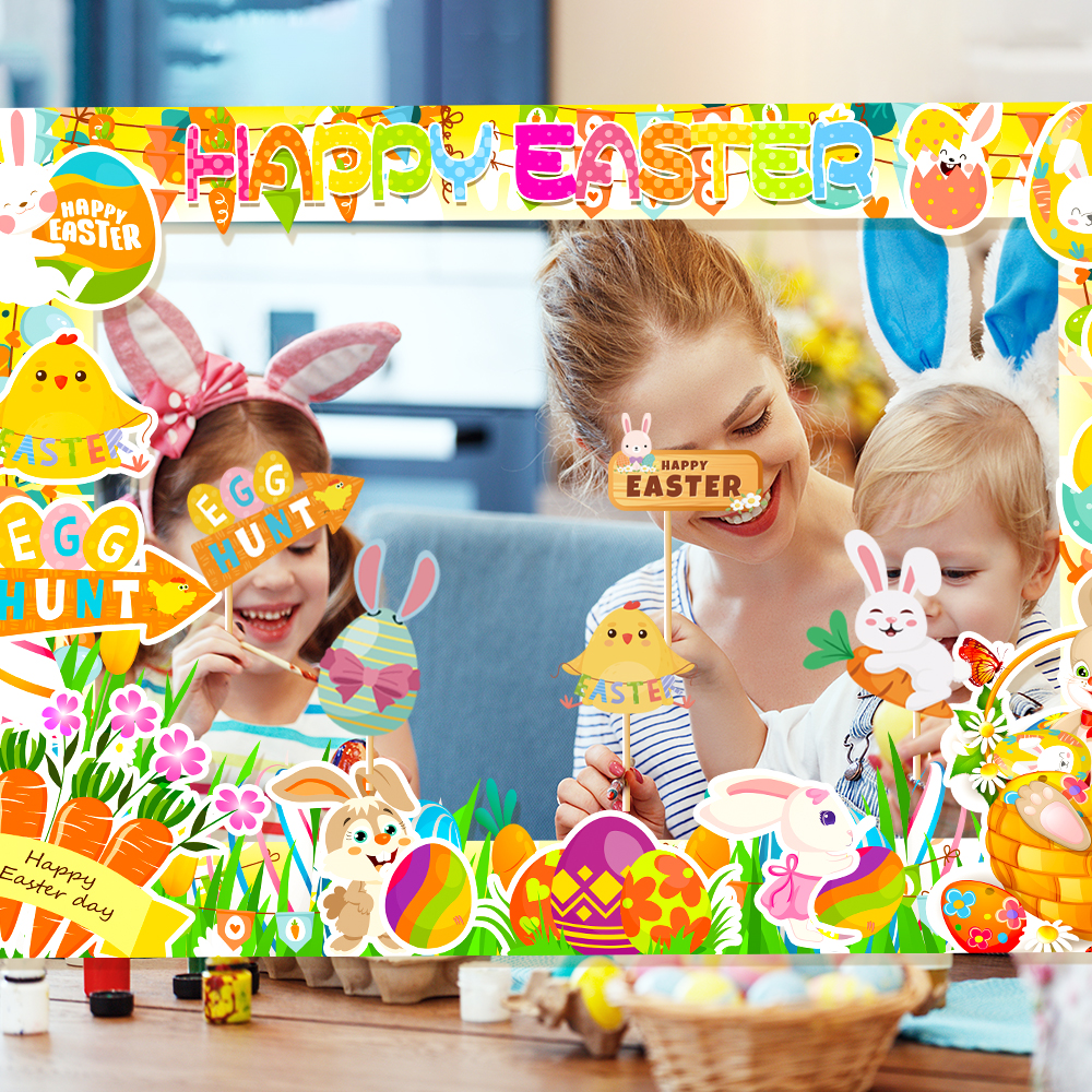 1set Easter Paper Photo Booth  - Photo Booth Frame avaliação e preço