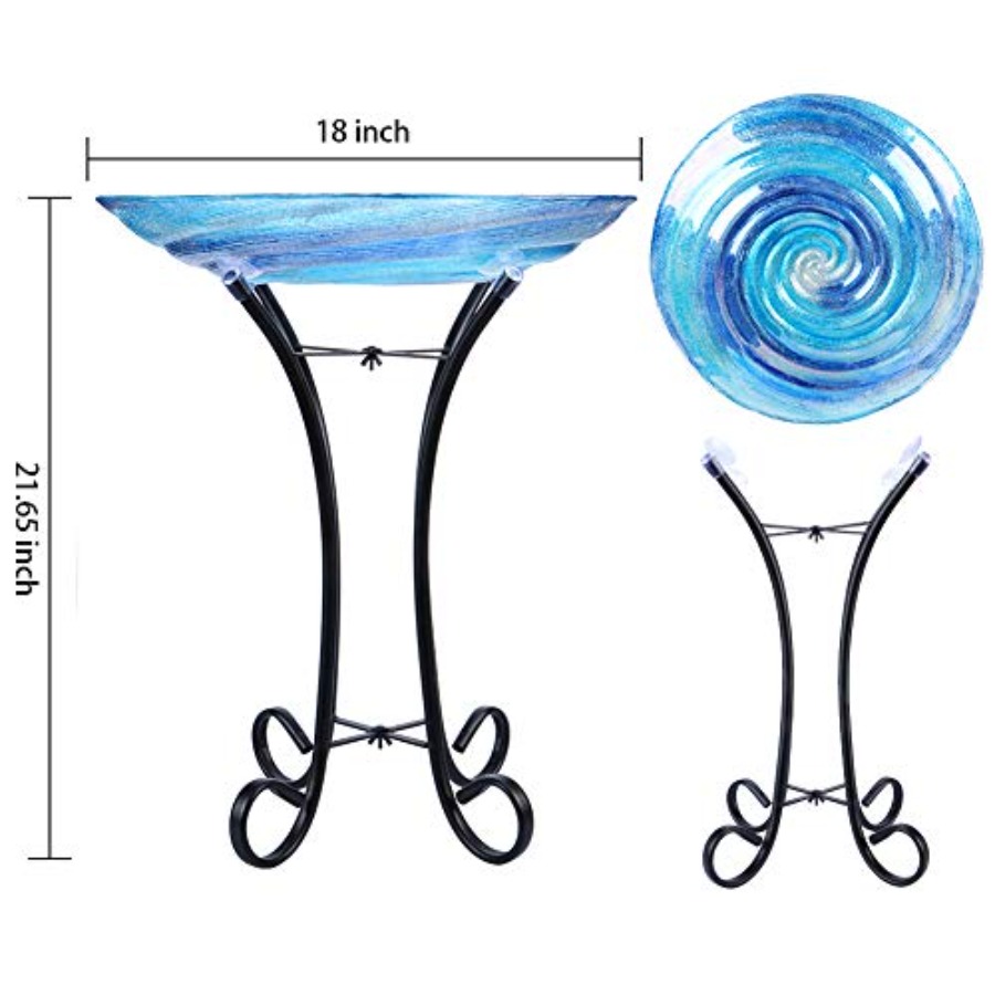 MUMTOP Outdoor Glass Birdbath  - Event Support avaliação e preço