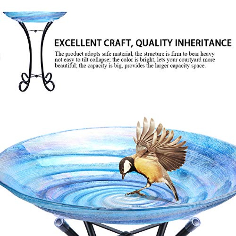 MUMTOP Outdoor Glass Birdbath  - Event Support avaliação e preço