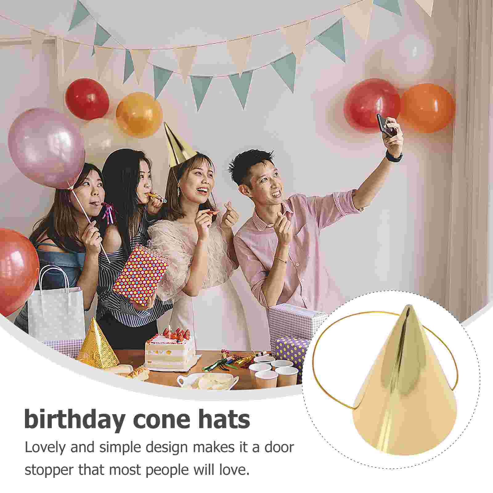  8 Pcs Birthday Hat Celebratio - Party Hat Cone avaliação e preço