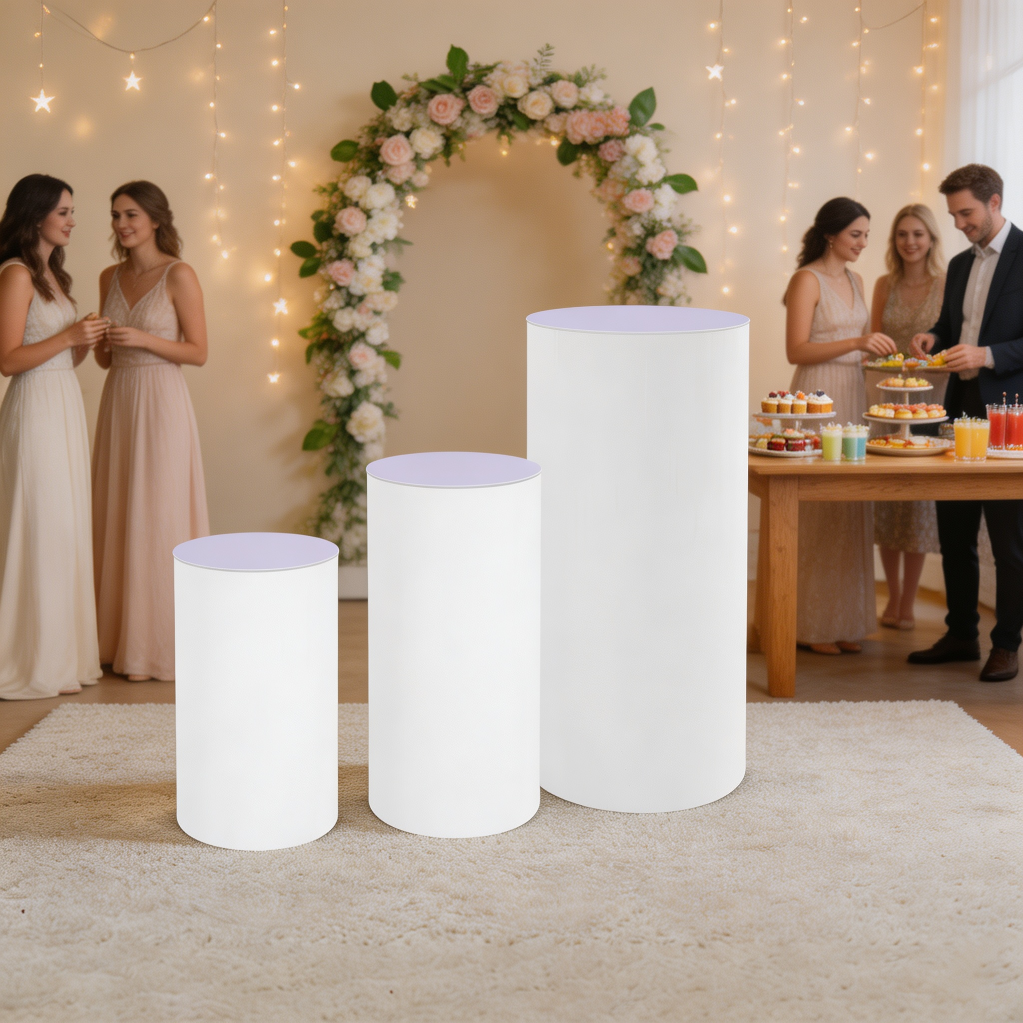 Pedestal Display Stand Cylinde - Event Launch Party avaliação e preço