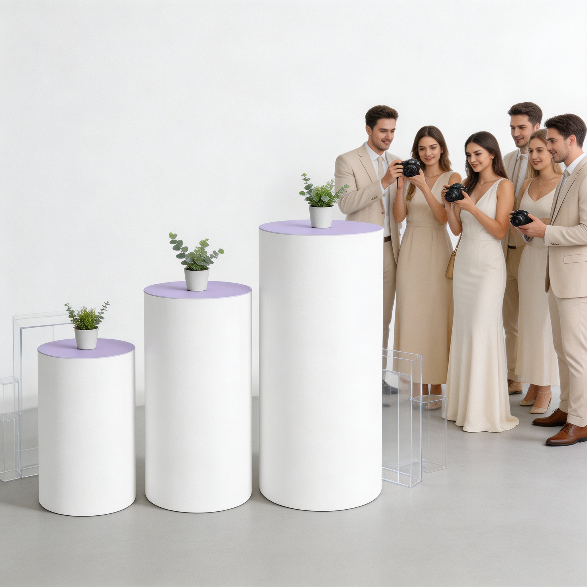 Pedestal Display Stand Cylinde - Event Launch Party avaliação e preço
