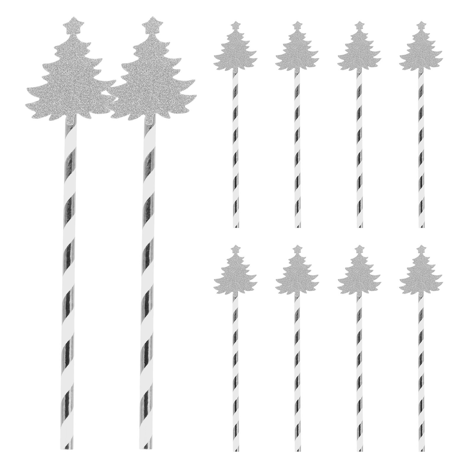 25Pcs Christmas Tree Design Pa - Paper Straw Color avaliação e preço