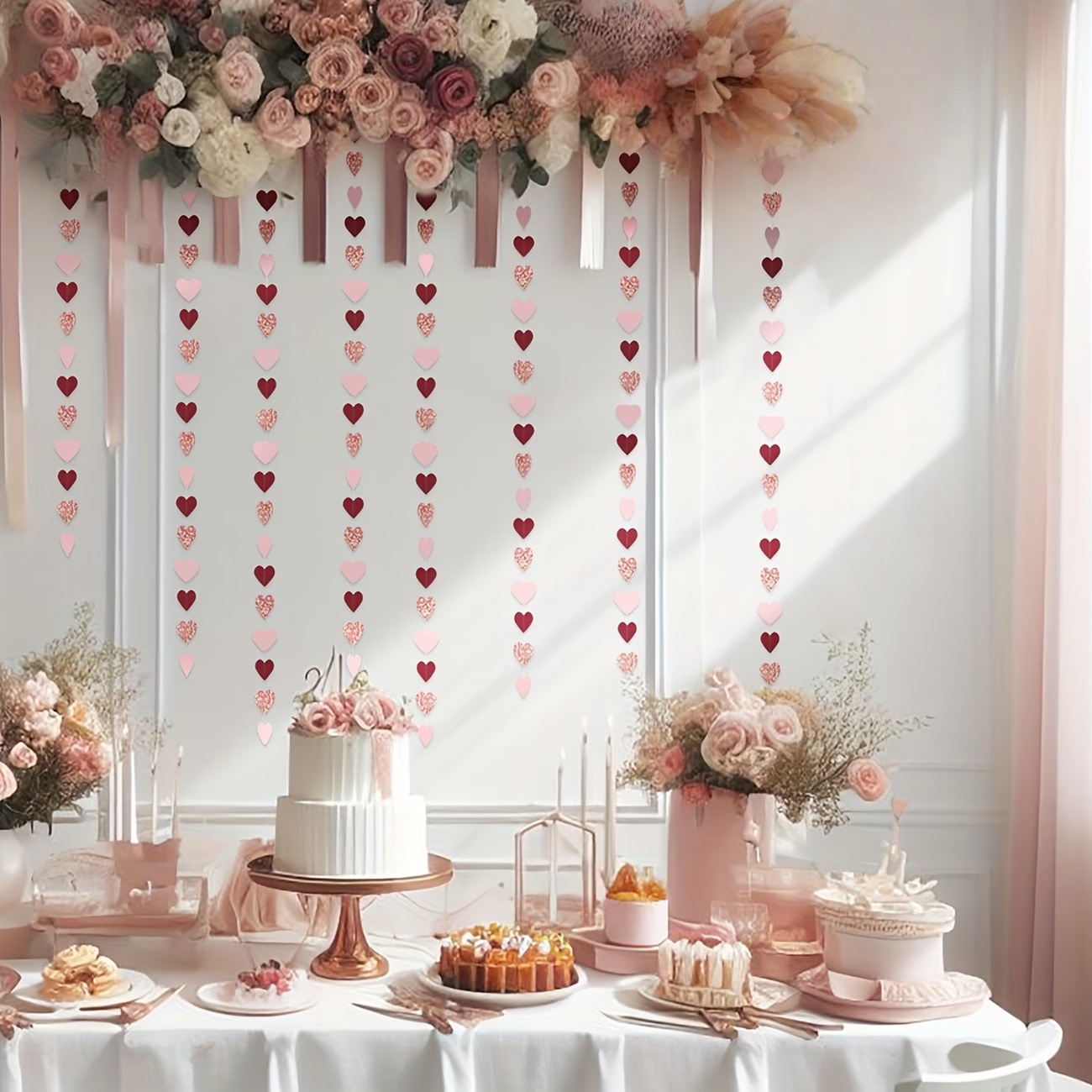 5pcs 3meters Rose-gold Pink Pa - Party Banner Gold avaliação e preço