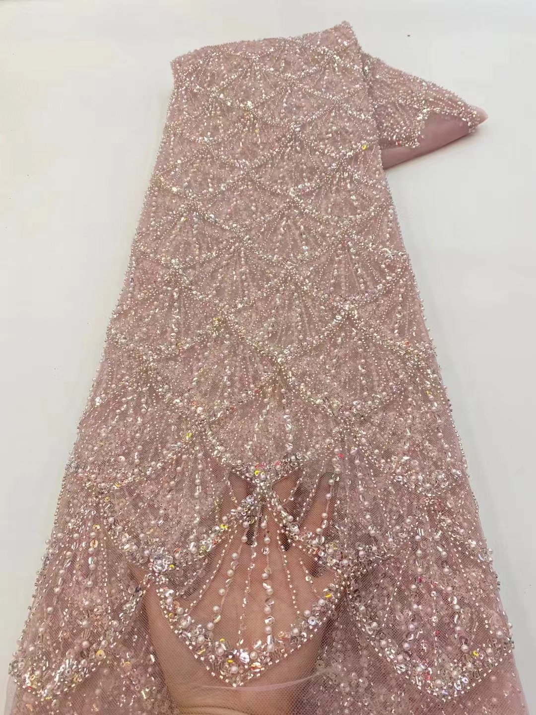 African Tulle Lace Fabric 2026 - Glitter Tablecloth avaliação e preço