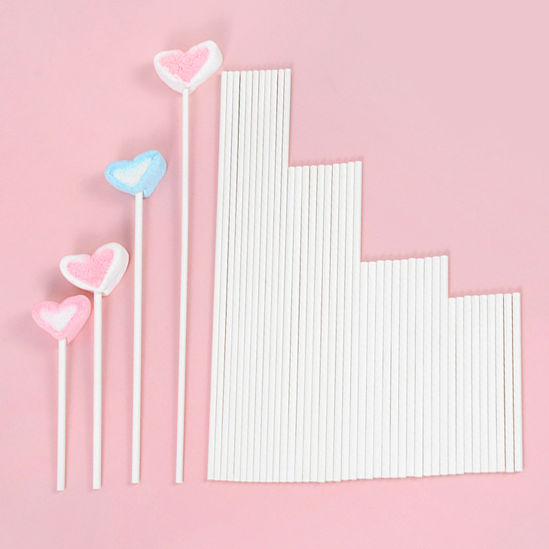 100pcs Solid Core White Paper  - Cotton Candy Cone avaliação e preço