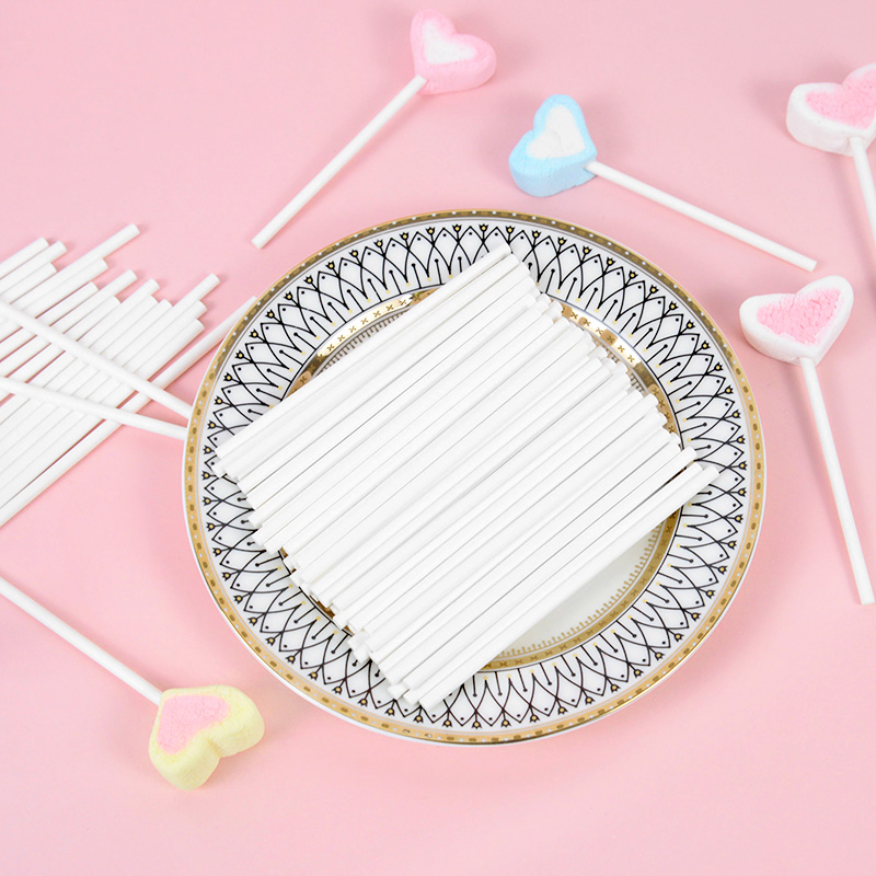 100pcs Solid Core White Paper  - Cotton Candy Cone avaliação e preço