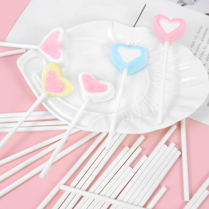 100pcs Solid Core White Paper  - Cotton Candy Cone avaliação e preço