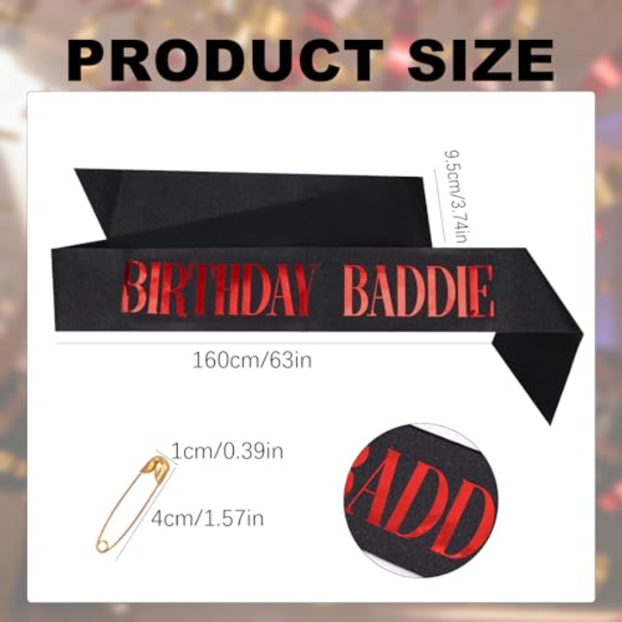 Birthday Baddie Sash, Glitter  - Birthday Sash Glitter avaliação e preço