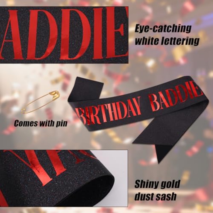 Birthday Baddie Sash, Glitter  - Birthday Sash Glitter avaliação e preço