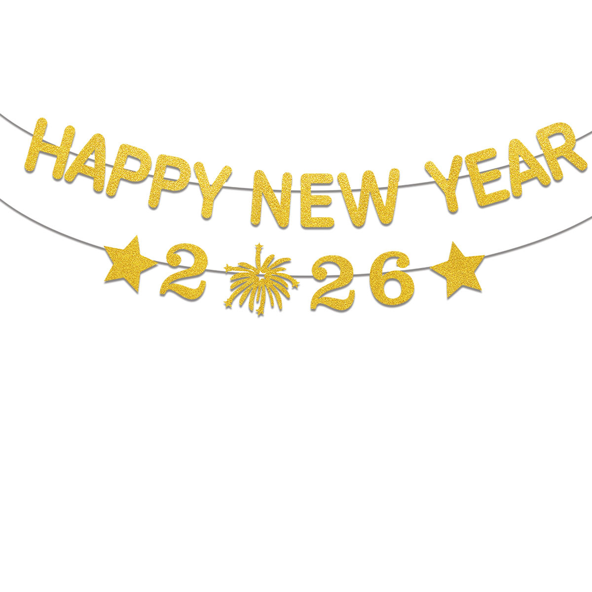 1Set 2026 Happy New Year Decor - Party Banner Gold avaliação e preço