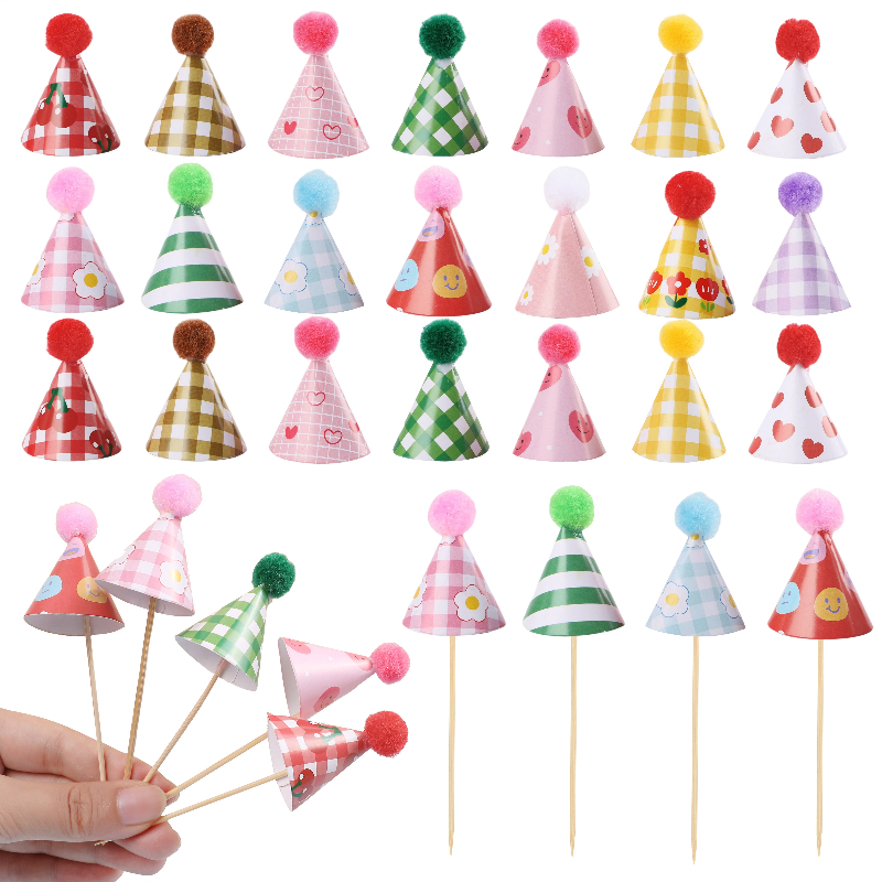15/30Pcs Mini Party Hats Cake  - Party Hat Cone avaliação e preço
