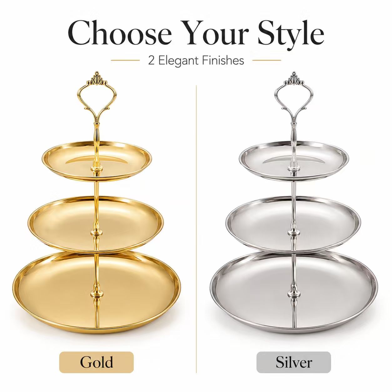 Luxury 3-Tier Gold Cake Stand  - Cupcake Stand Tier avaliação e preço