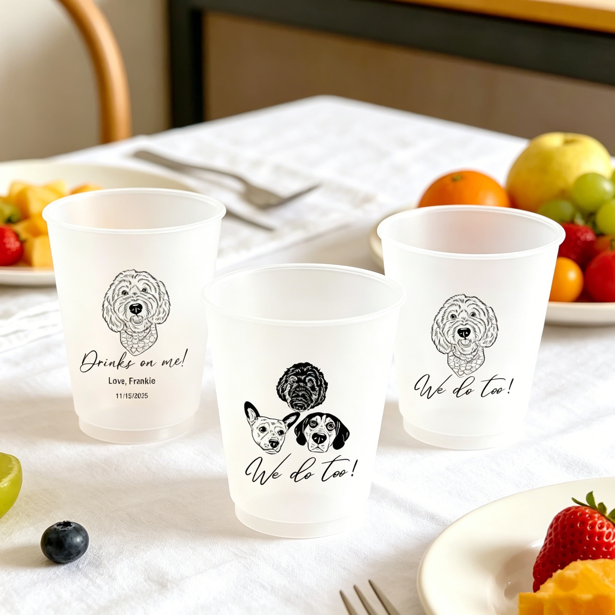 10/50 Custom Dog Cat Pet Portr - Plastic Cup 50Pcs avaliação e preço