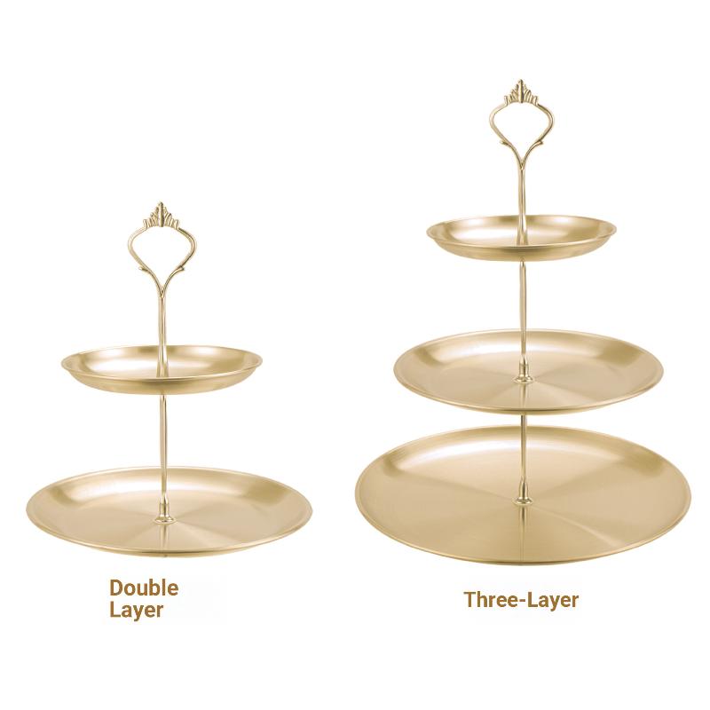 【CPI】Gold Silver 2/3-Tier Cake - Cupcake Stand Tier avaliação e preço