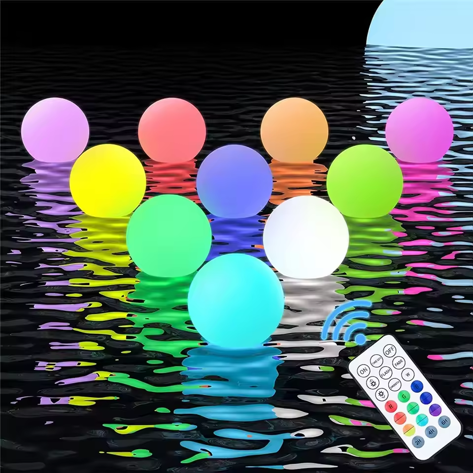 1-4PCS Floating Pool Lights wi - Led Balloon Light avaliação e preço