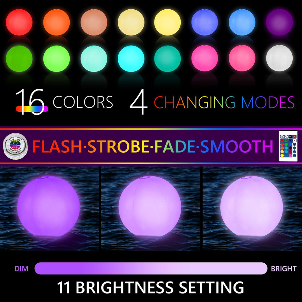 1-4PCS Floating Pool Lights wi - Led Balloon Light avaliação e preço