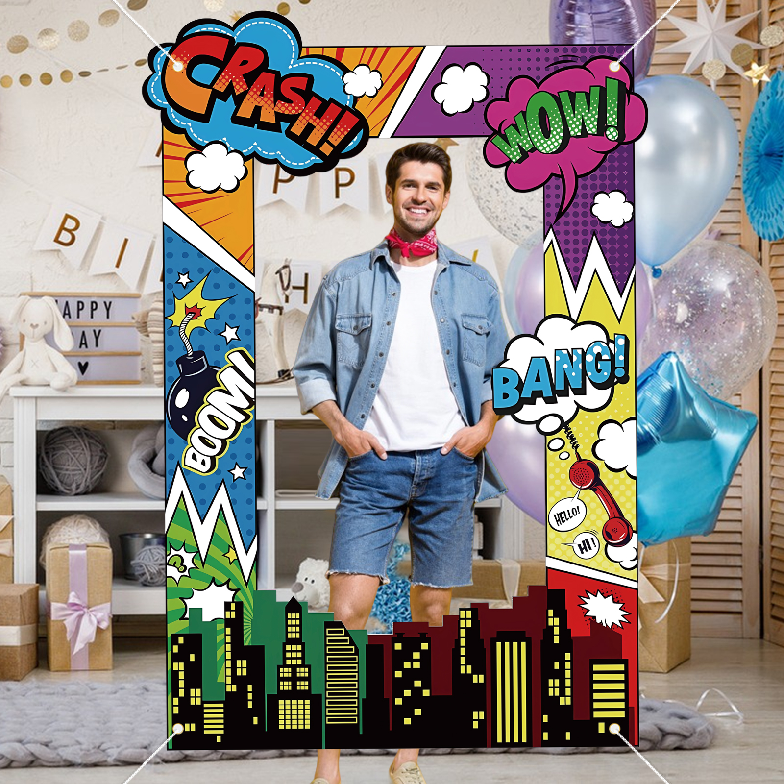 Super Hero Photo Prop Hero Bir - Photo Booth Frame avaliação e preço