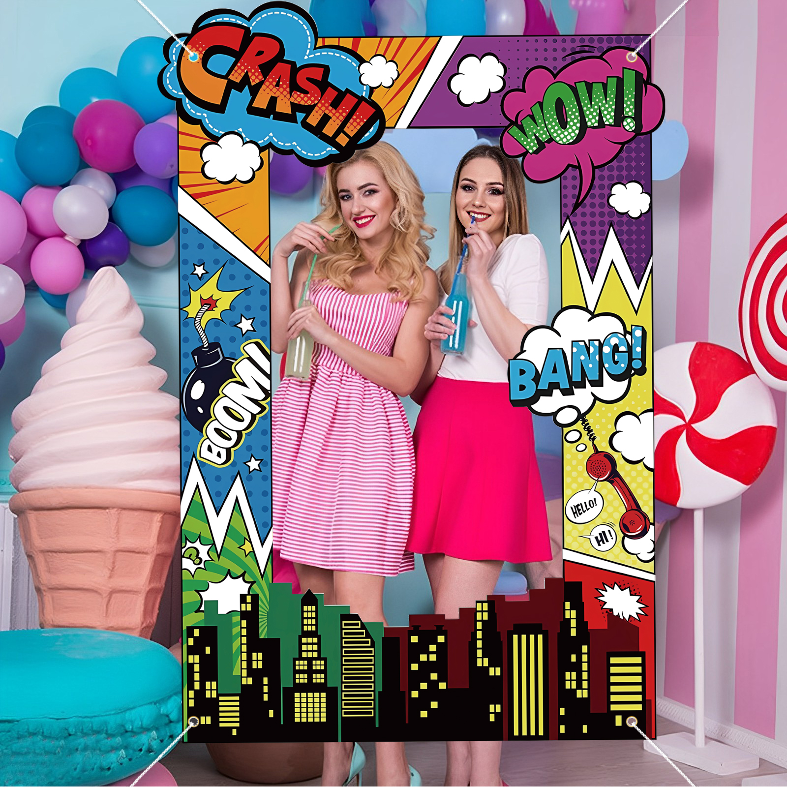 Super Hero Photo Prop Hero Bir - Photo Booth Frame avaliação e preço