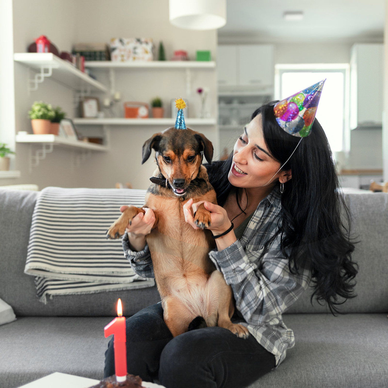 10Pcs Dog Birthday Hat Adorabl - Party Hat Cone avaliação e preço