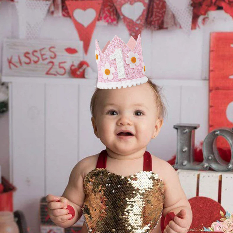 Flower Cone Hat 1st Birthday H - Party Hat Cone avaliação e preço