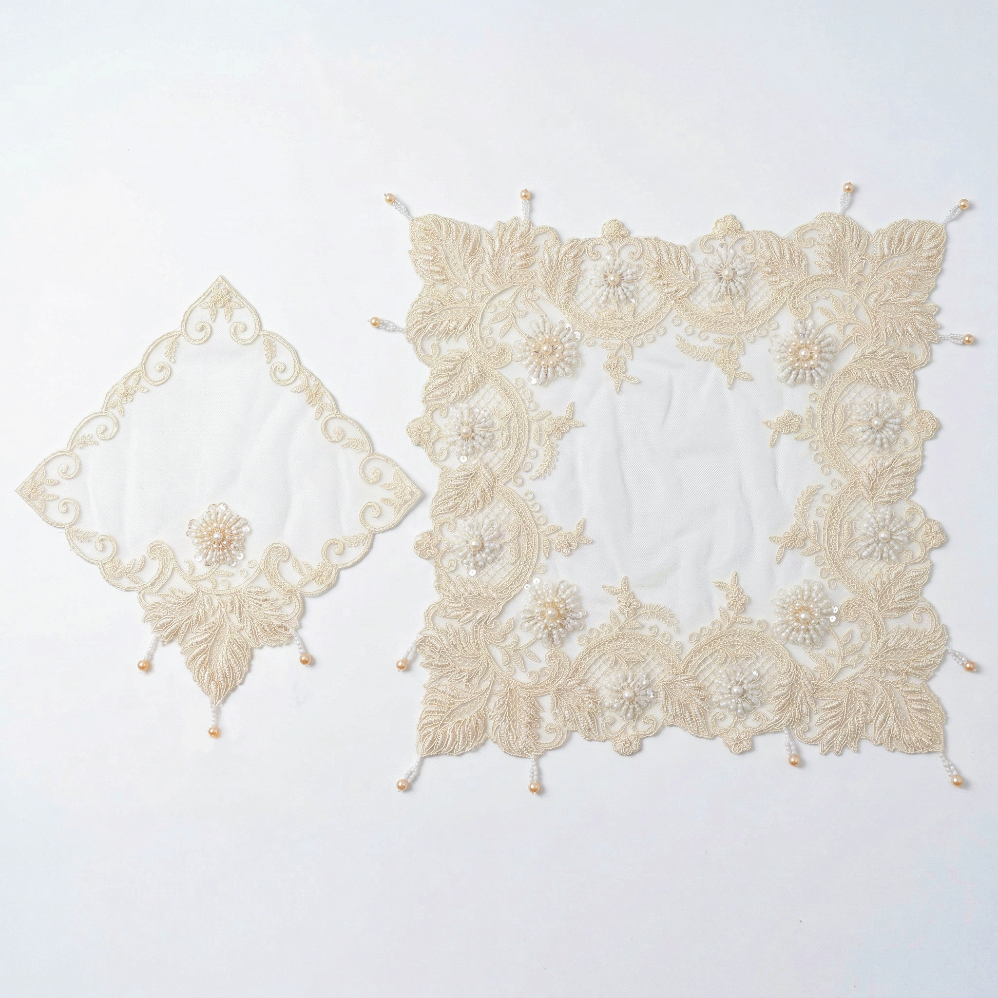 2pcs Leaf Shape Placemats Set  - Glitter Tablecloth avaliação e preço