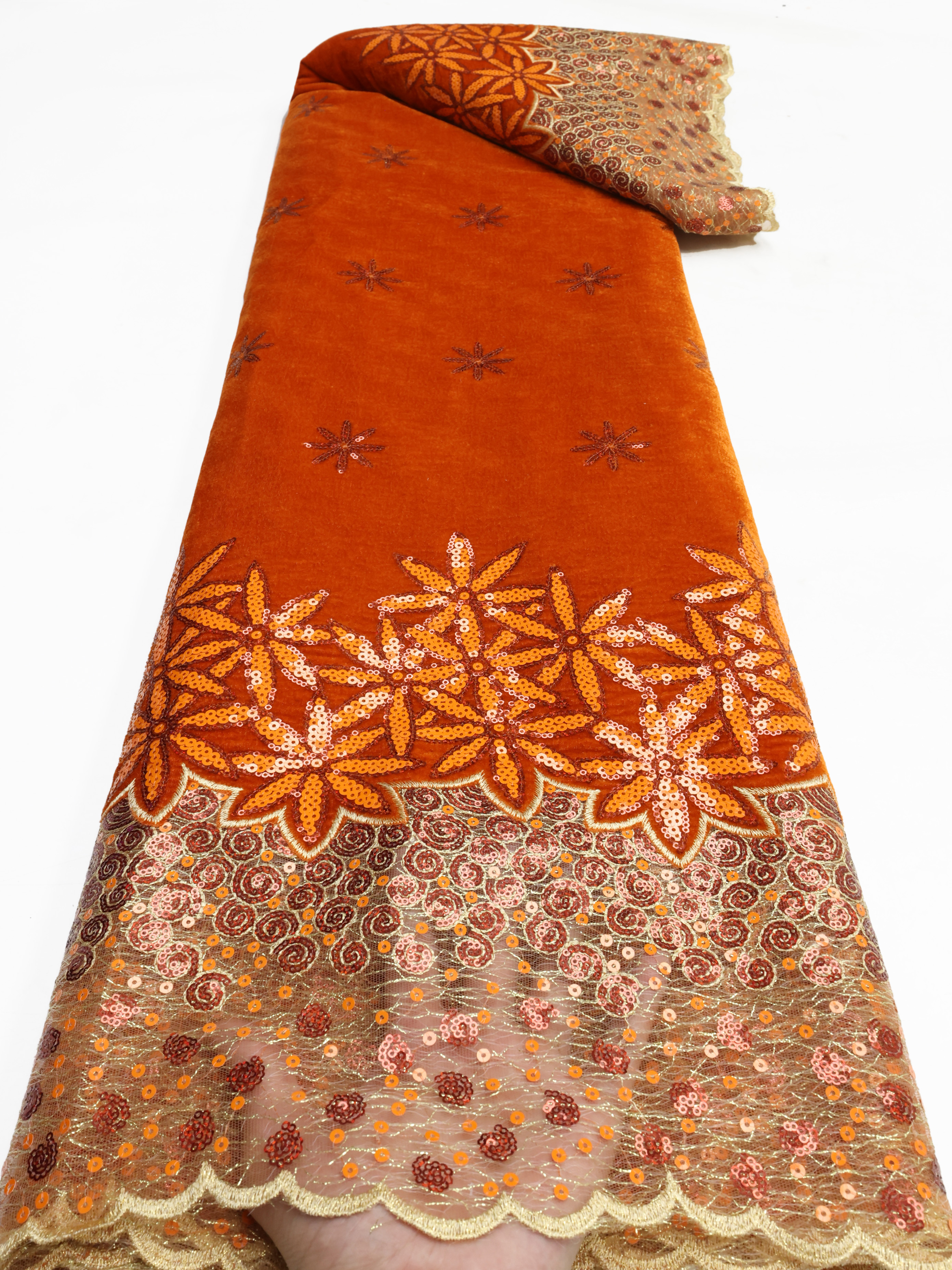 African velvet Lace Fabric Lat - Glitter Tablecloth avaliação e preço