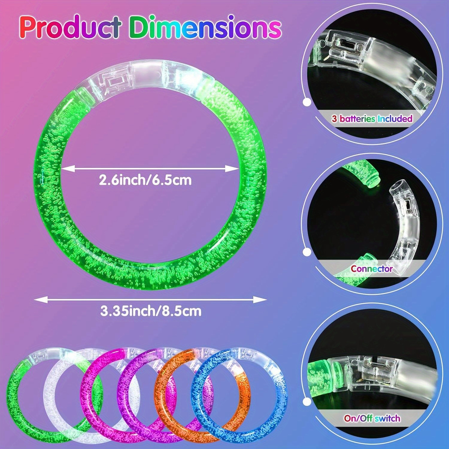 Glow-Up Party Bracelets Pack – - Event & Party Supply Photos avaliação e preço