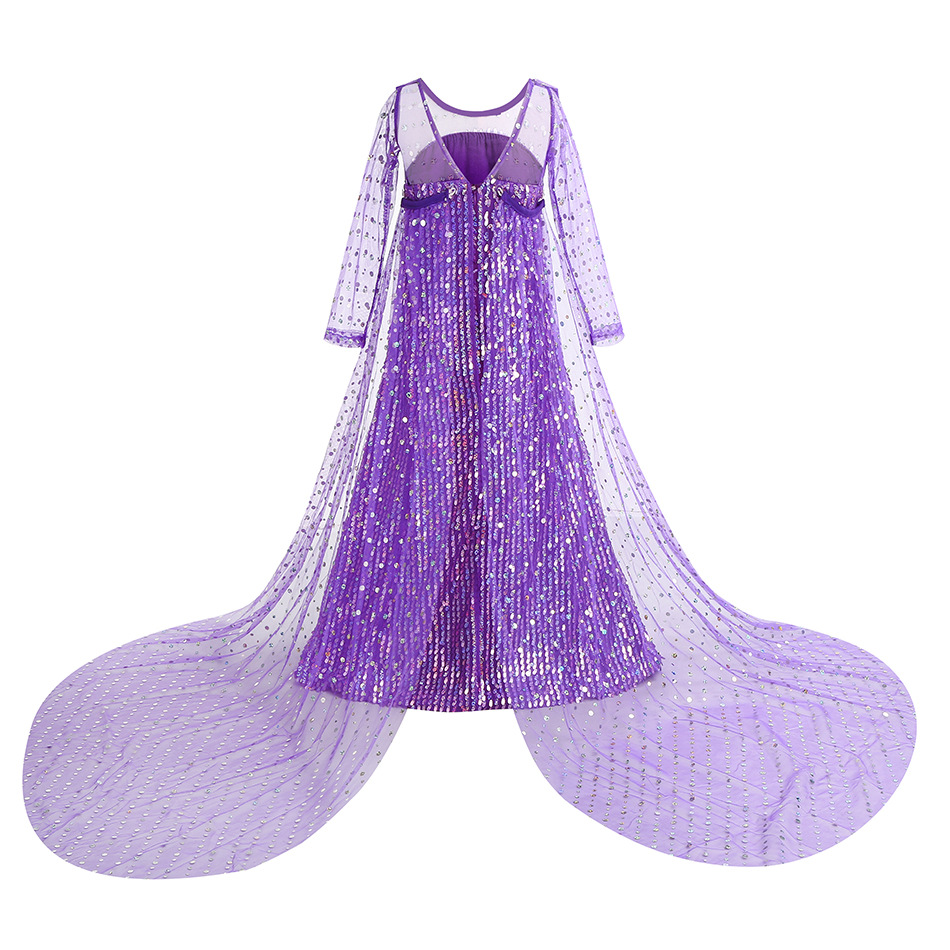 Elsa Purple Halloween Dress Gi - Glitter Tablecloth avaliação e preço