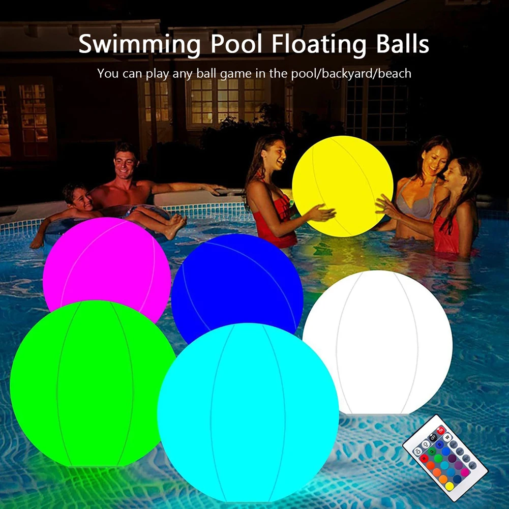 Inflatable Pool Beach Ball 16  - Led Balloon Light avaliação e preço