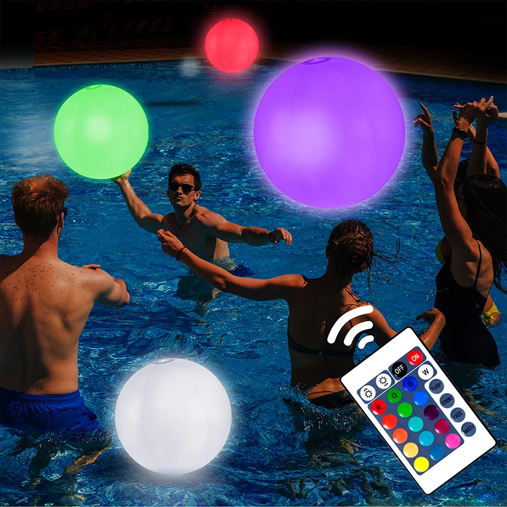 Inflatable Pool Beach Ball 16  - Led Balloon Light avaliação e preço