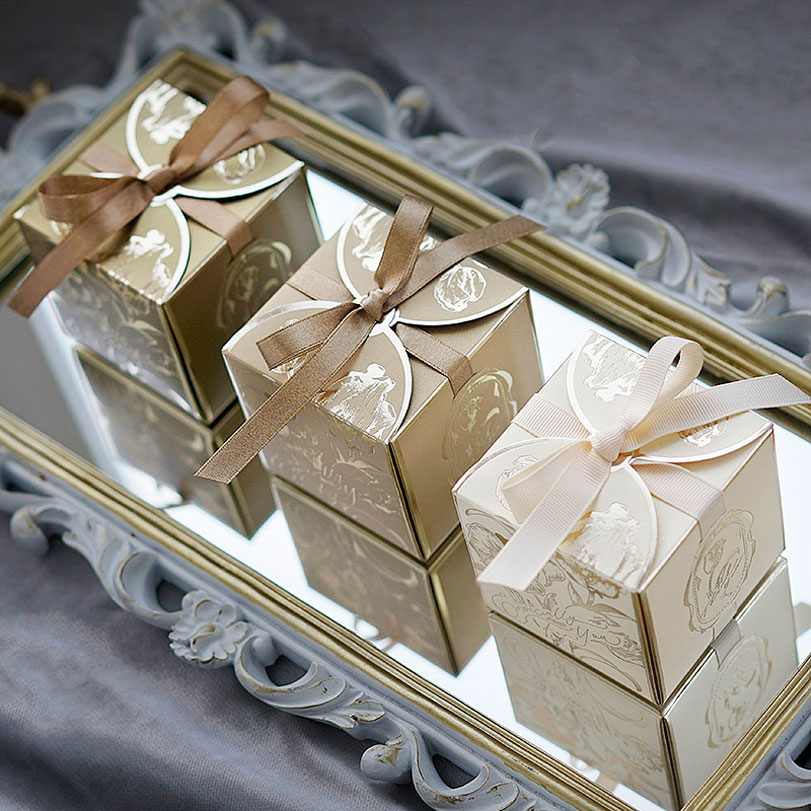 Square Paper Gift Boxes with R - Event Party Box avaliação e preço