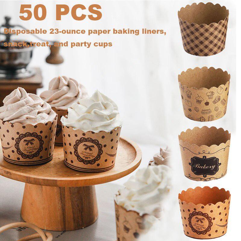 50Pcs/Pack Cupcake Paper Cups  - Plastic Cup 50Pcs avaliação e preço