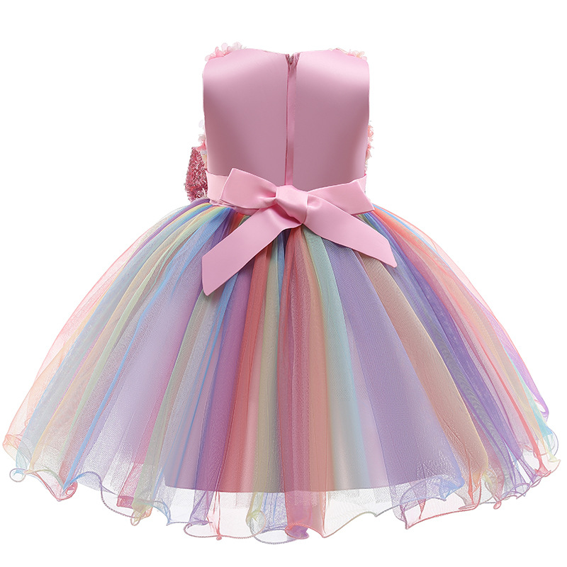 Girls Flower Sequins Tulle Rai - Glitter Tablecloth avaliação e preço