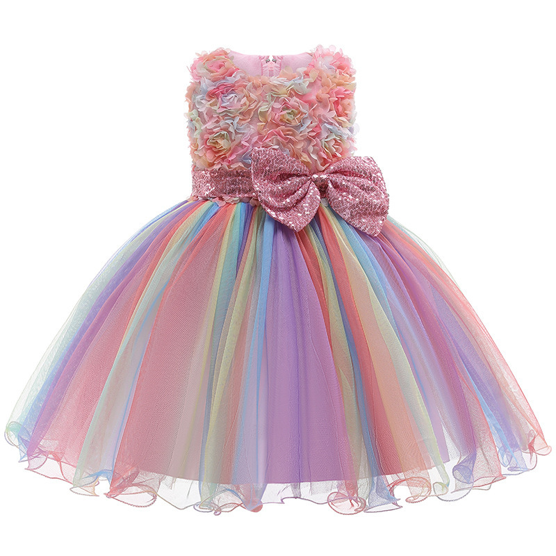 Girls Flower Sequins Tulle Rai - Glitter Tablecloth avaliação e preço