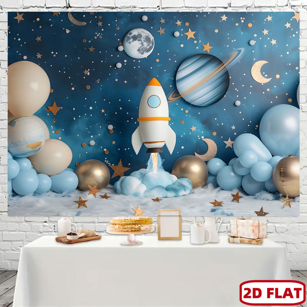 2D flat 1pc space theme party  - Event Launch Party avaliação e preço