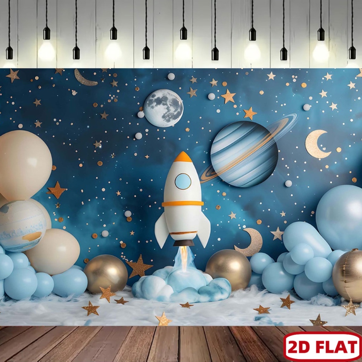 2D flat 1pc space theme party  - Event Launch Party avaliação e preço