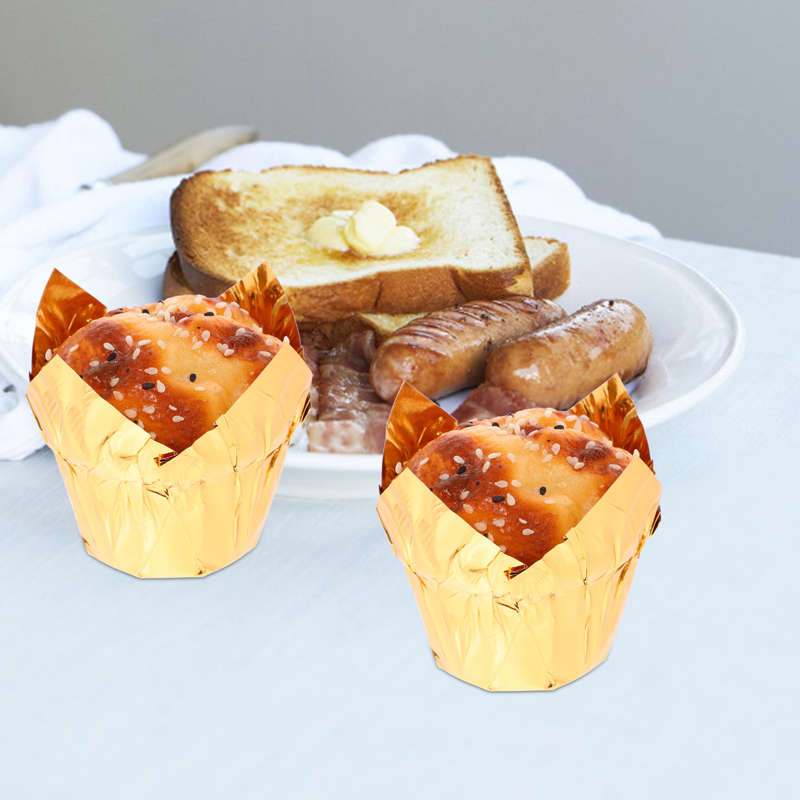 50Pcs Muffin Cup Heat-Resistan - Plastic Cup 50Pcs avaliação e preço